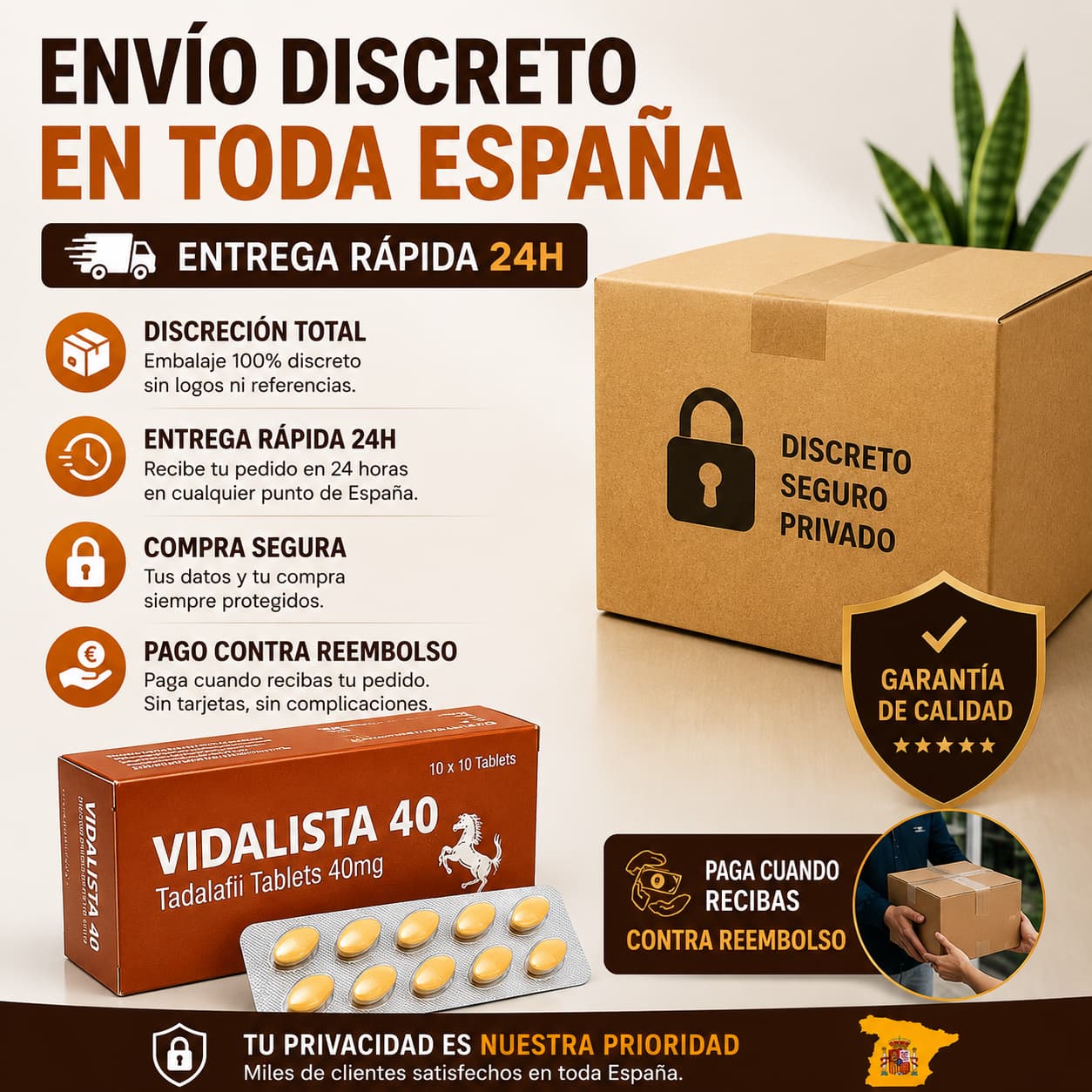 Imagen promocional de Vidalista 40 mg con envío discreto en España