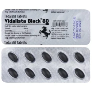 Vidalista Black 80 mg en España con Tadalafilo 80 mg caja de 10 comprimidos