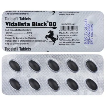 Vidalista Black 80 mg en España con Tadalafilo 80 mg caja de 10 comprimidos