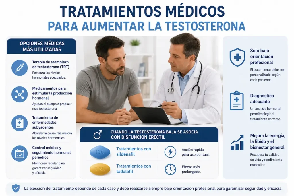 Tratamientos médicos para la testosterona baja en hombres