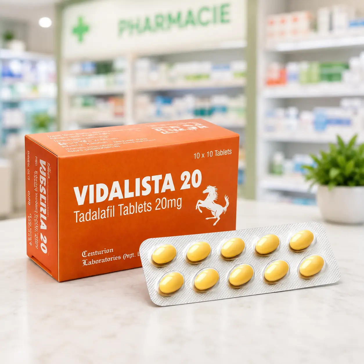 Caja original y blíster de Vidalista 20 mg con tadalafil
